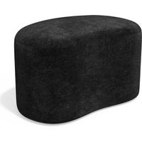 Pouf 60cm en velours noir