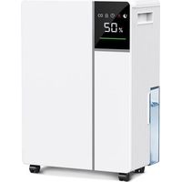 Déshumidificateur Silencieux 16L/jour – 3 Modes, Couverture 45m², Réservoir 2L, Roulettes 360° – Idéal pour Maison, Chambre, Bureau