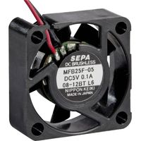 Sepa MFB25F05 ventilador axial negro 25 mm 5 V DC