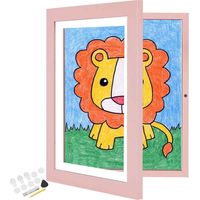 Cadre photo A4 pour dessins d'enfants, en MDF écologique, cadre photo collage A4 pour enfants, en bois