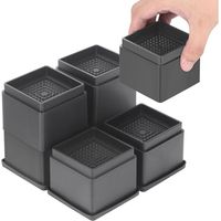 Meubelverhoger - Bedframeverhoger - Verstelbare Stapelbare Set 8 Stk - ABS Kunststof - 7,5 x 7,5 x 6 cm - Draagvermogen 2270 kg - Voor Stoelen Tafels Banken
