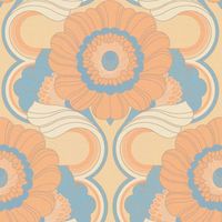 AS Creation 70's Retro Floral Chic Turquoise Wallpaper Textured Paste The Wall