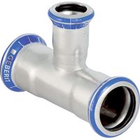 Geberit Mapress Edelstahl T-Stück reduziert d 18mm, d1 15mm, d2 18mm