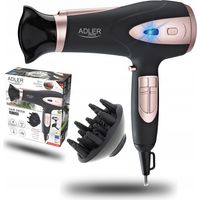 Sèche-cheveux puissant et grand format 2400 W avec ionisation et air froid pour des cheveux sains.