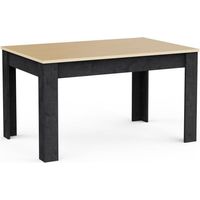 Demeyere Table à manger fixe bi couleur 140x90 cm