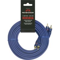 Câble RCA 5.00 m – REN5RCA – 2x Cinch-RCA mâle – Double blindage pour réduction interférences – Renegade - Q779262