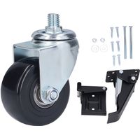 Swivel Casters Polypropylene 360° Non Noise Caster Wheels with Mounting Board for Furniture 65mm