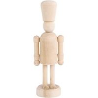 Personnage casse-noisette en bois à peindre 13 cm