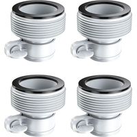 Un juego de 4 adaptadores para manguera de piscina, de 1,5/1,25 pulgadas, tipo B, aptos para piscinas Intex.