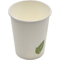 Gobelet carton blanc avec feuille - 1000 unités - Betik