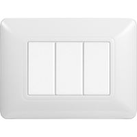 ETTROIT PLACCA PLASTICA 3P BIANCA compatibile matix bticino MT83301