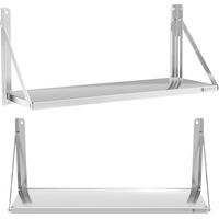 Scaffale da parete pieghevole in acciaio inox per ristorazione fino a 40 kg 100 x 30 cm