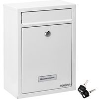 Monzana – Boîte aux lettres murale en acier galvanisé – Verrouillable avec 2 clés – Fente large avec rabat de protection – Dimensions 22x32x9 cm