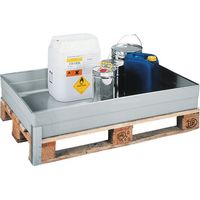 Bandeja colectora 150l GRP con soporte de montaje L1210xW810xH165mm CEMO