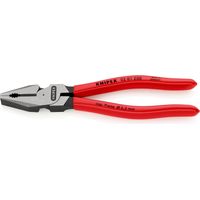 KNIPEX 02 01 200 SB High Leverage Combination Pliers plastic coated black atramentized 200 mm