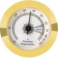Mechanical Cigar Hygrometer Round Indoor Analog Hygrometer for Cigar Humidors
