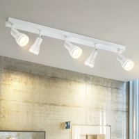 Plafoniera LED : GBLY Spot da soffitto Corridoio Bianco : 5 Faretti da soffitto GU10 in metallo Corridoio orientabili da interno per cucina ufficio soggiorno camera da letto, Senza lampadine