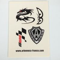 Autocollant stickers logo Arlen Ness dragon moto gp yeux pour