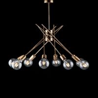 Polish Plafonnier En Fer Bronzé Brossé 8 Lumières H.62 D.64 Bl186-Pl8-Brz
