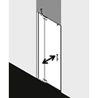 Kermi Porte battante Filia XP 1TL 0900x 2000 BV : 880-910 SIHG verre trempé Opaco