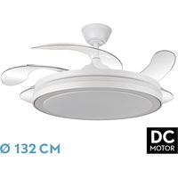 Ventilador Dc Esparta Maxi 80w 11270lm Blanco 132d