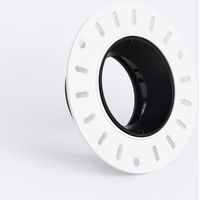 Downlight-Ring Rund Schwenkbar zur Integration in Gips/Gipsplatten für LED-Glühbirnen GU10 / GU5.3 Schnitt Ø70 mm Suefix Schwarz