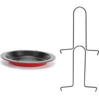 Support de rôtissoire en acier au carbone avec plaque pour grill de camping, four et BBQ