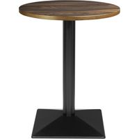 Table ronde Complete effet bois foncé 600mm - BOLERO