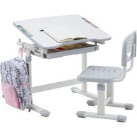 Ensemble bureau et chaise enfant TUTTO Gris,Blanc