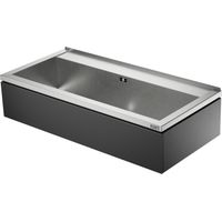 NOVUM 100 schwarz Edelstahl Ausgussbecken