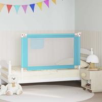 Barrière de lit pour enfant, bleue, 120 x 25 cm, en tissu