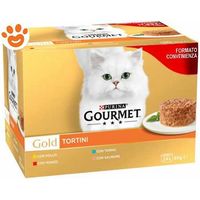 Purina Cat Gourmet Gold Tortini Manzo, Tonno, Pollo, Salmone - Purina Cat Gourmet Gold Tortini Manzo, Tonno, Pollo, Salmone - Confezione Da 24x85 Gr