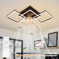 GBLY Ventilador de Techo con Luz LED 68cm 6 Velocidades Luz Regulable Temporizador Salón Comedor