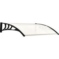 Pensilina da Esterno 75x120 cm in Policarbonato Impermeabile e Anti-UV per Porta o Finestra