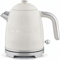Bollitore elettrico SWEISS KTS8 Vintage 1 L beige acciaio inox 1000 W base girevole 360°