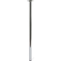 Pied cylindrique en acier d'une hauteur de 800 mm et finition chrome brillant. Dimensions: 30x30x800 mm - talla