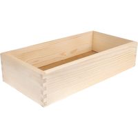 Creative Deco boite rangement bois sans couvercle 40 x 20 x 9 cm organisateur de tiroir, de bureau, maquillage