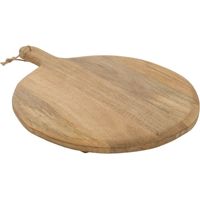 Plateau rond de service en bois de mangue, Ø 47 cm
