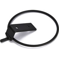Flower Pot Holder Ring, Wall Mounted Metal Plant Hanger Hook, Wall Bracket for Flower Pot, Black