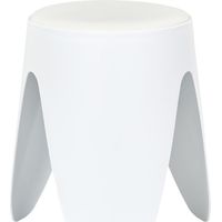 Tabouret Léger Empilable en Plastique - Tabouret Gain de Place Modulable Blanc D 30 x H 46 cm - Livraison gratuite