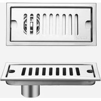 Caniveau Douche Italienne avec Filtre À Cheveux,Caniveau De Douche en Acier Inoxydable,Siphon Douche Italienn,10 20cm