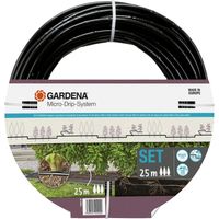 GARDENA Kit irrigazione a goccia: set completo con tubo gocciolante 25 m Micro-Drip-System (13502-26)