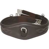 115 cm, Nero: Sottopancia a caramella Soft-line in pelle soffice con anima neoprene per cavalli sensibili