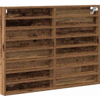 vidaXL Vitrine Montage mural Bois ancien 100 x 8,5 x 75 cm