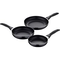 Set 3 Poêles (16+20+24cm) Aluminium Pressé, Marine Noir, San Ignacio