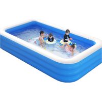 Piscine gonflable rectangulaire 150 cm – 3 chambres à air – Matériau sans BPA – Pour enfants et adultes – Intérieure et extérieure