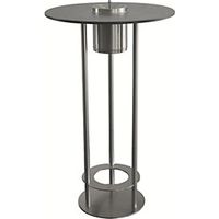 Mesa alta para fumadores diámetro 675 mm acero inoxidable