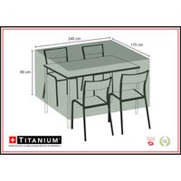 Copertura TITANIUM per tavolo rettangolare e sedie 240 x 170 x 85 cm
