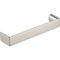 Pamar Griff Foch LA 128 mm, Möbelgriff Schrankgriff Türgriff, modernes Design, Zinkdruckguss Edelstahl Effekt, Breite 136 mm, Höhe 21 mm, Tiefe 31 mm