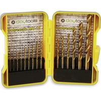 Brocas para taladro daytools hss-15 acero rápido 15 piezas